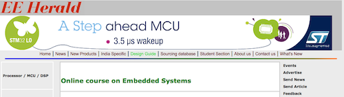 Online course on Embedded Systems