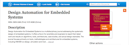 Design Automation for Embedded Systems