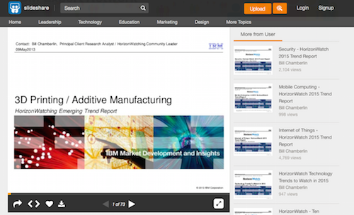 3D Printing:Additive Manufacturing HorizonWatching Emerging Trend Report