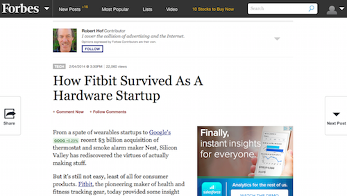 How Fitbit Survived As a Hardware Startup