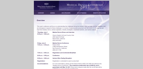WSGR Medical Device Conference 